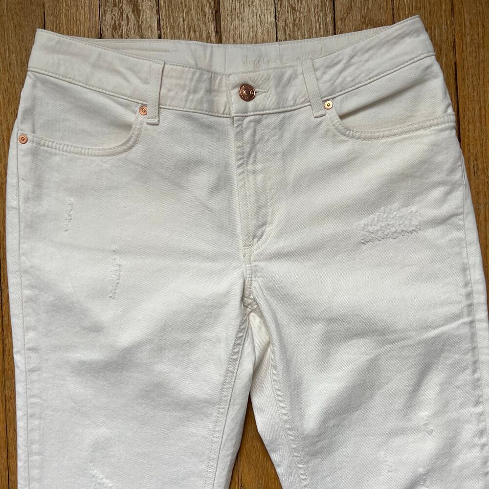 Escada Sport Cropped Skinny Jeans Off White Stretch Mid-Rise Women's Size 40 30" - Picture 3 of 9